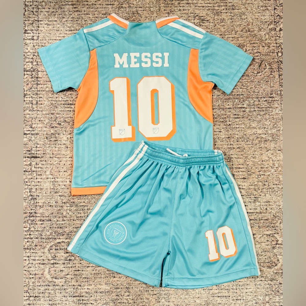 Messi Jersey Small Medium Large XL Kids Soccer Jersey Kit 2 Piece Set NWT